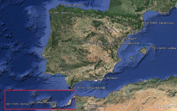 Vértices extremos España